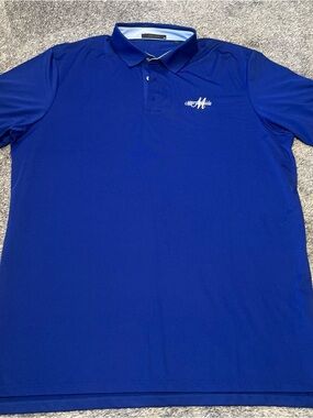 Greyson Golf Polo Shirt Men's XL Blue Short Sleeve Wolf Logo Morningside
